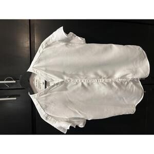 cloth & stone White Short Sleeve Blouse, Size M